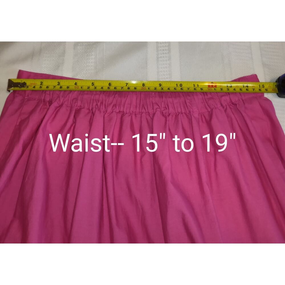 Bright Pink Peasant Maxi Dress 2pc L Tiered Boho Whimsigoth Ruffles Cropped - Picture 11 of 16